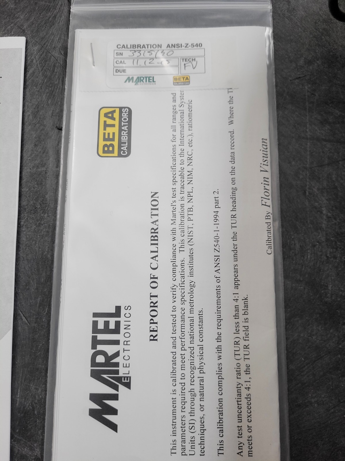 MARTEL BETAGAUGE MODEL Beta 321A-EX used, excellent condition