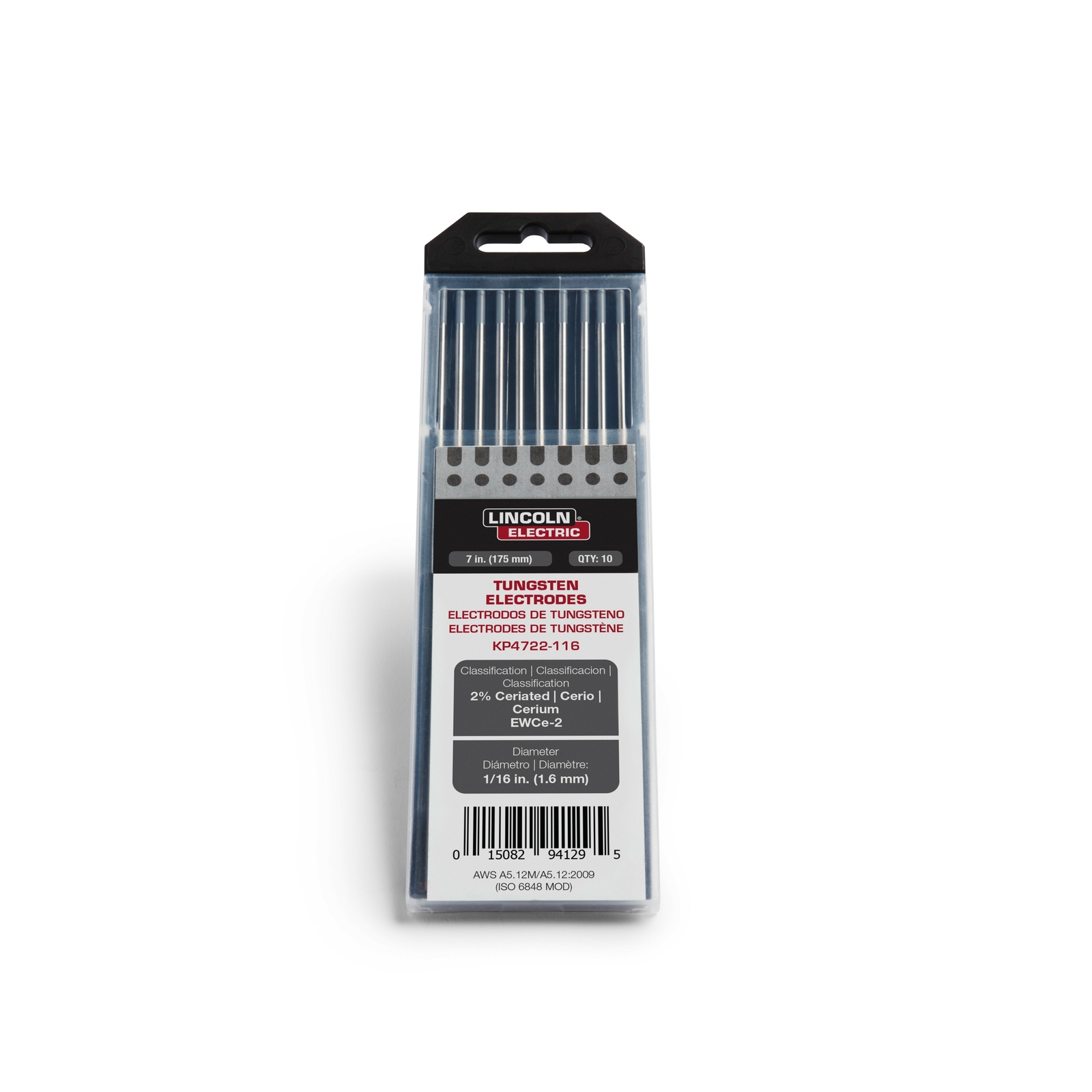 Lincoln 2% Lanthanated Premium 1/16″Tungsten Electrodes 10 Pack – KP4721-116