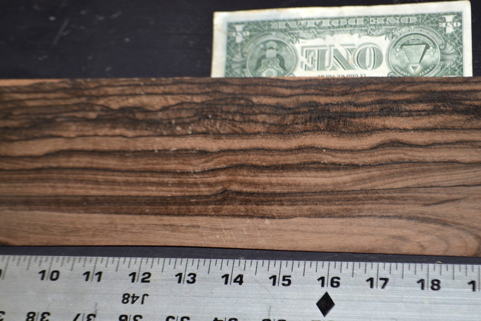 Ziricote Wood Veneer Sheet 4.5 x 45 inches 1/42nd 42083-97
