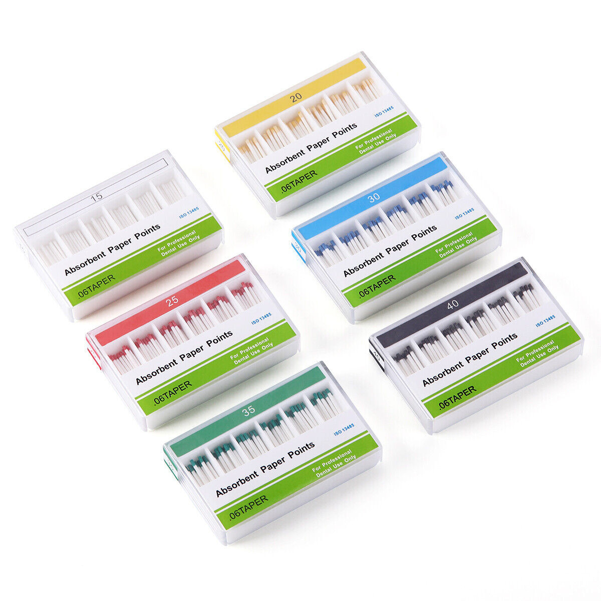 Dental Endodontic Root Canal Absorbent Paper Points Taper 0.04/0.02/0.06 15#-40