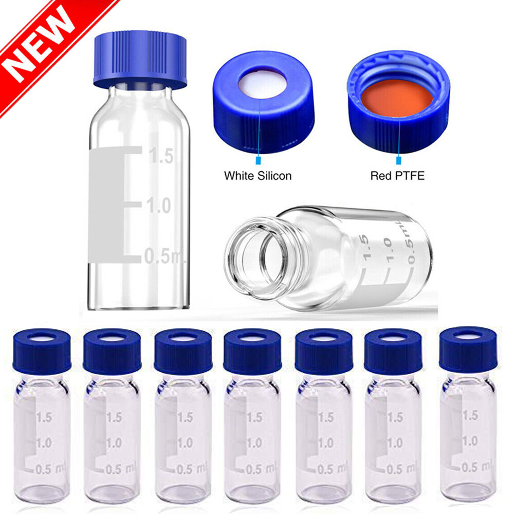 10000pcs 2mL Clear Screw Bottle HPLC Autosampler Vials for Agilent Waters Varian