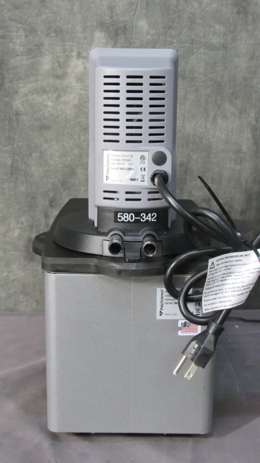 PolyScience MX06S135-A11B 6L 12x6x6 Open Bath Circulator W/ MX Controller; 135°C