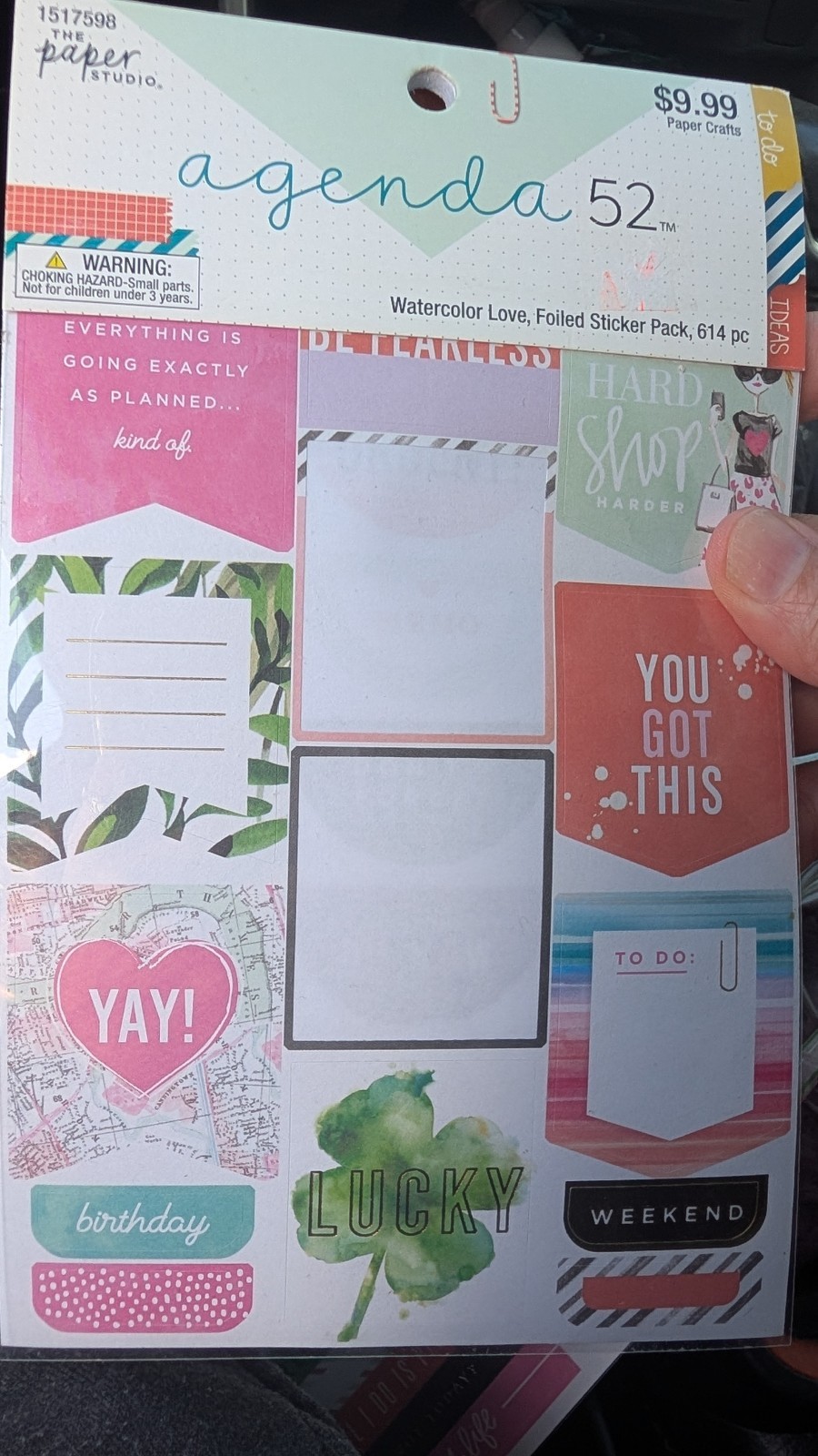 Agenda 52 Planner Sticker Books Lot Of 4 Slightly Used Fitness, Everyday Phrases