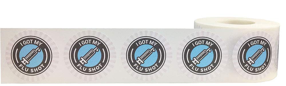 Instocklabels.Com I Got My Flu Shot Medical Healthcare Stickers 1.5 Inch 500