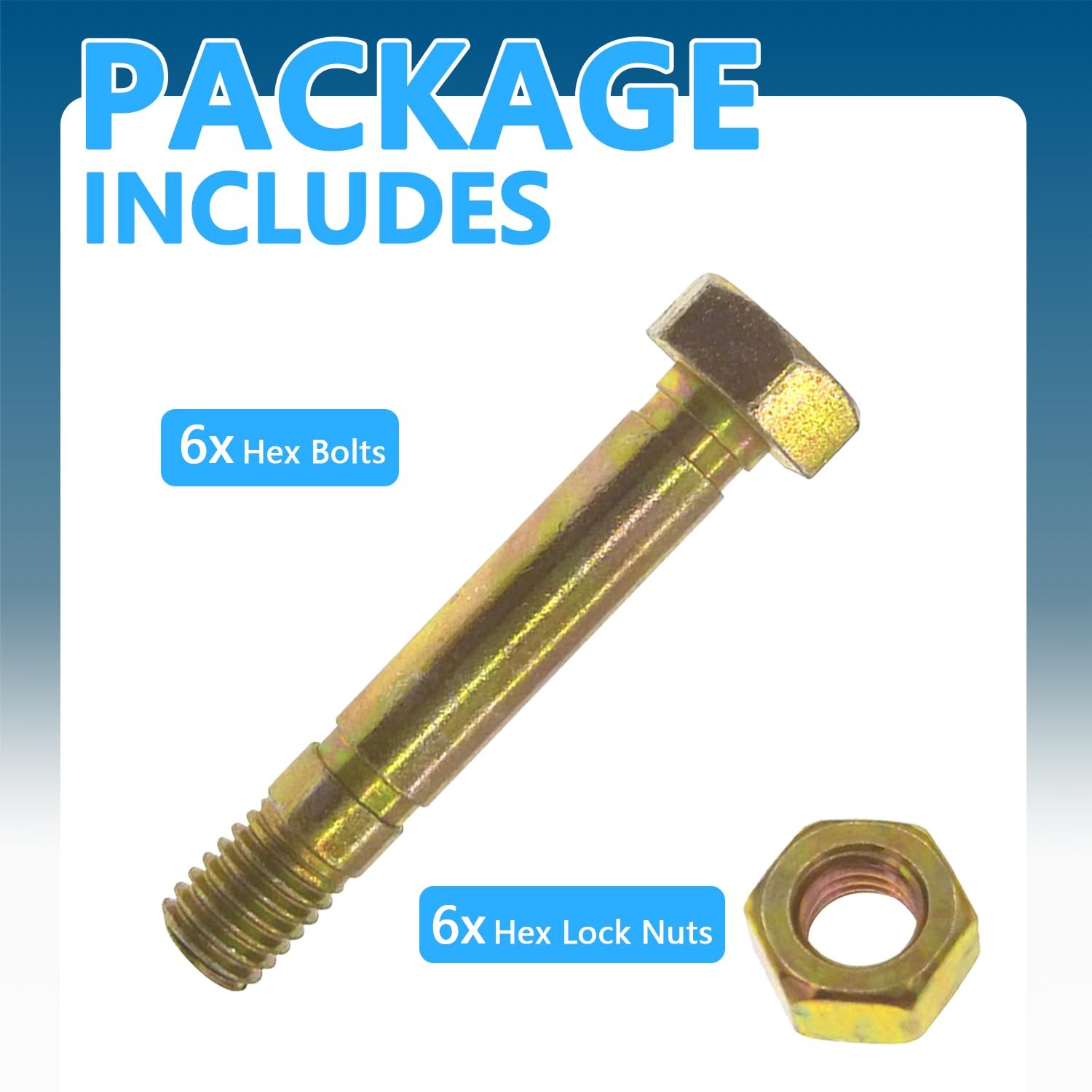 Thouyadyeh 6 Pack 5/16th Snowblower Shear Pins and Nuts 52100100 – Fits black
