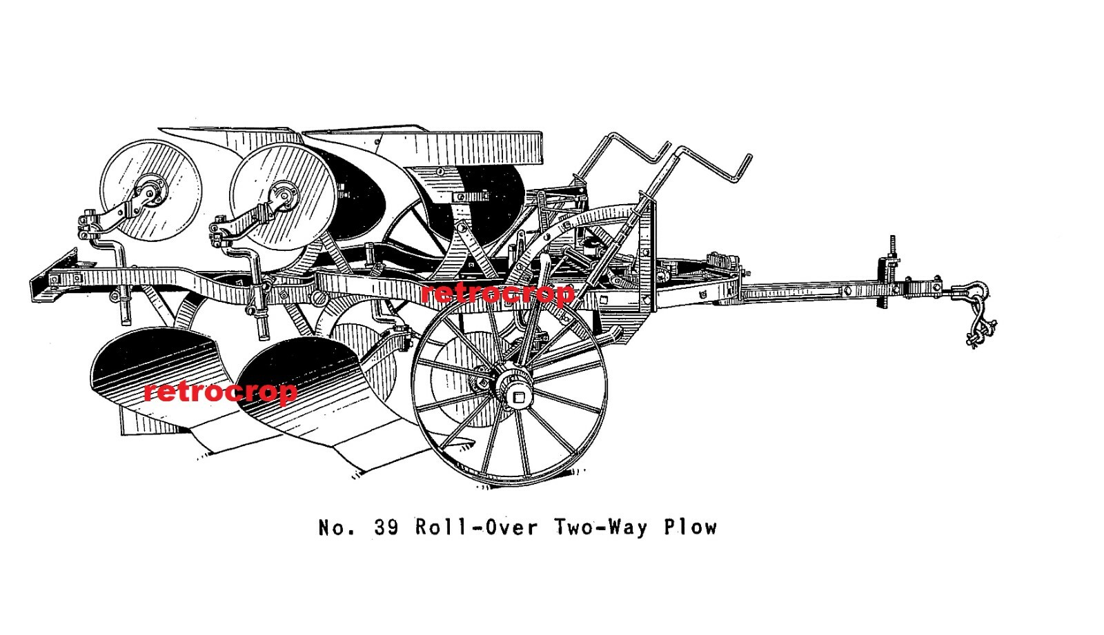 IH McCormick No. 39 Roll Over Two Way Plow Flip Trailer Plow 2 Bottom Farmall