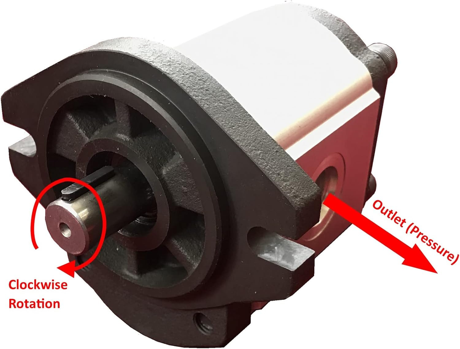 Hydraulic Gear Pump 3000Psi SAE a Flange Side Ports Cw-Rotation (Shaft: 3/4″ Dia