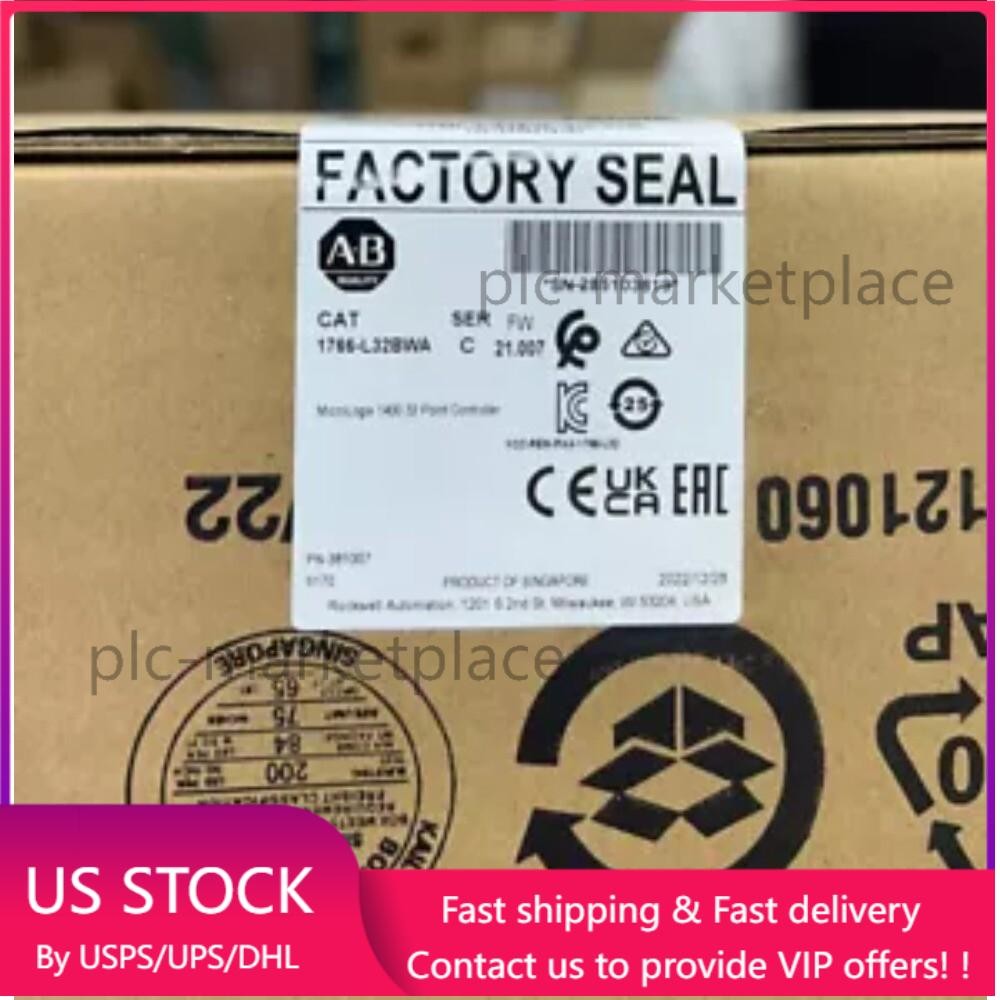 New AB 1766-L32BWA MicroLogix 1400 32 Point Controller New Sealed US Free Tax