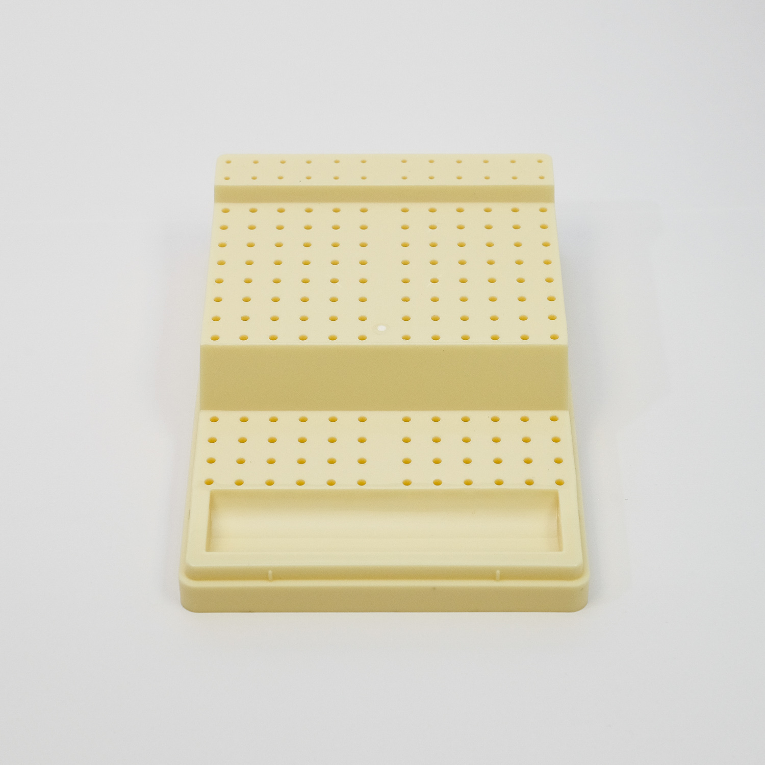 Dental Bur Block Holder Station with Lid Holds 168 Burs – 48 HP 96 RA 24 FG