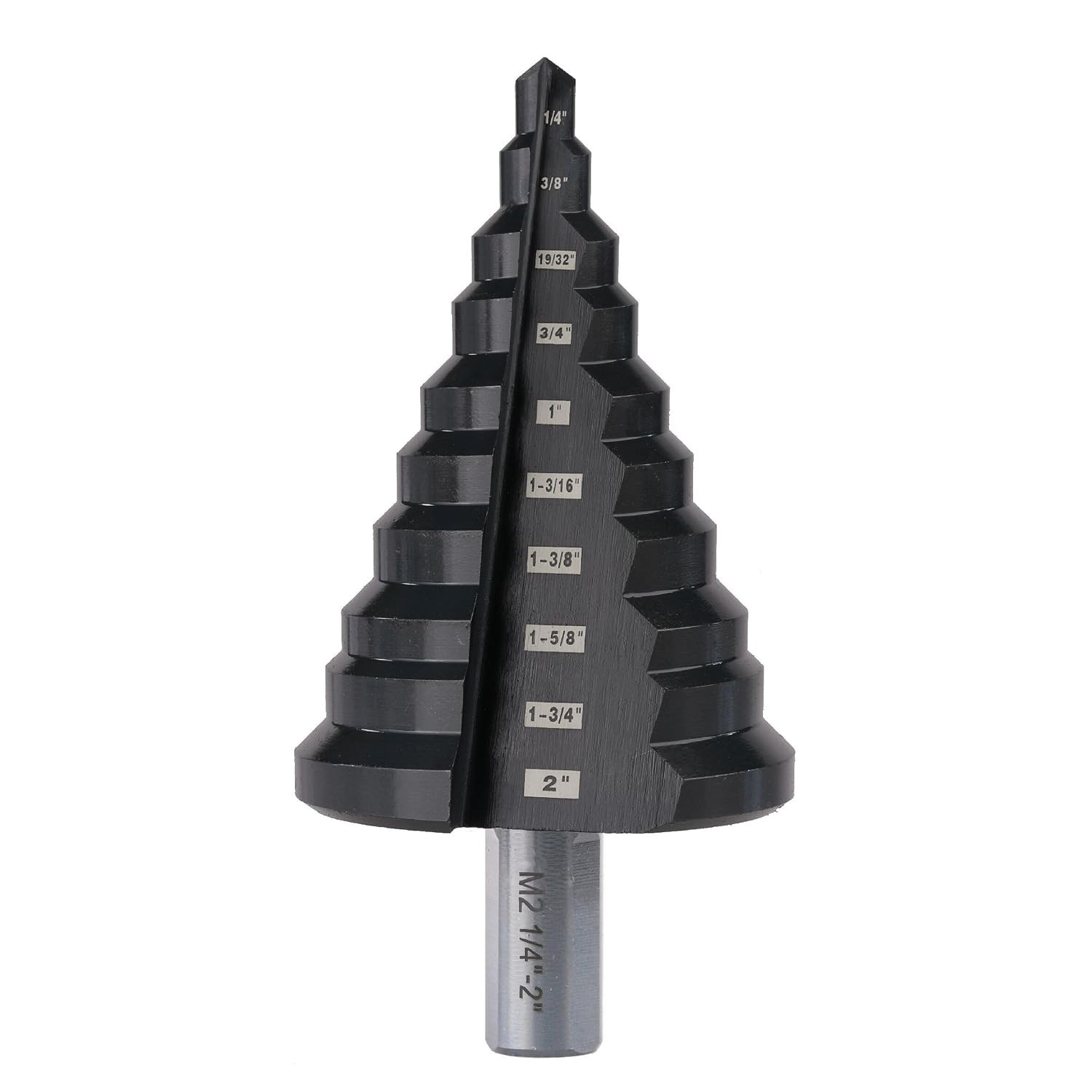 1/4 to 2 Inches M2 HSS Step Drill Bit, Large Unibit for Cutting Holes on Stai…