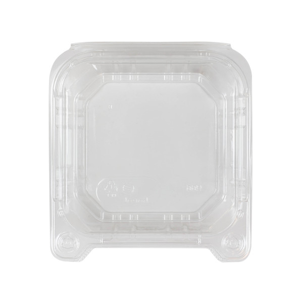 Karat 6”x6” PET Plastic Hinged Containers – 500 pcs, FP-HC66PET-1C