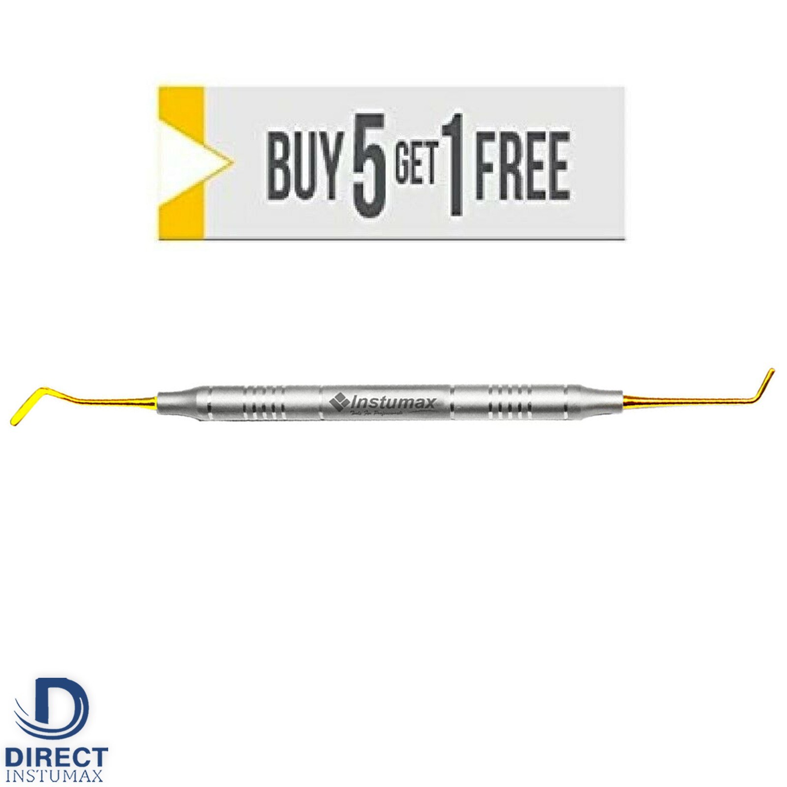 Dental Spatula & Plugger Composite Filling Instrument Titanium Gold Coated Tips