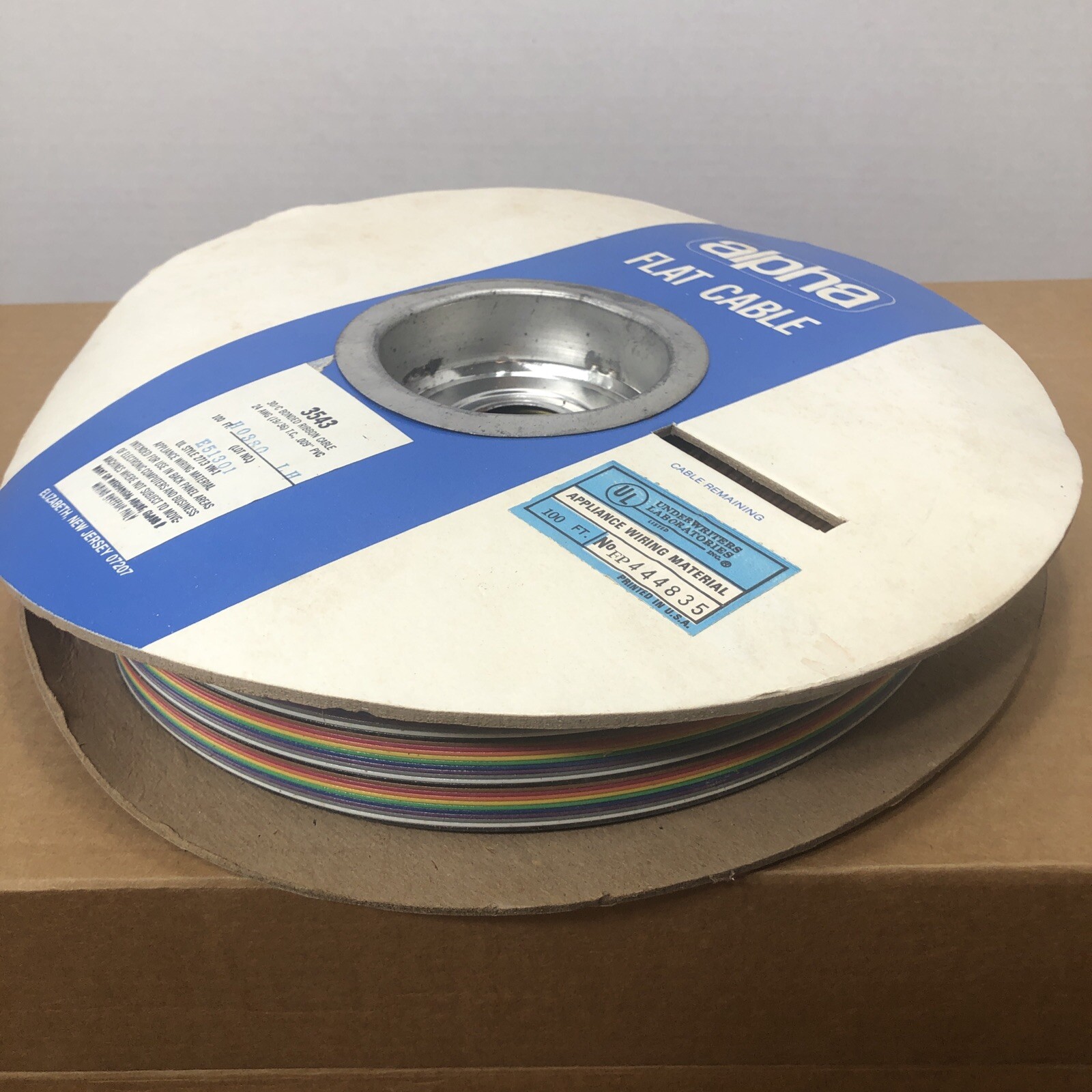 Alpha Flat Bonded Cable Ribbon 3543 30 Conductor 24AWG (19/36) 100ft 30.5M