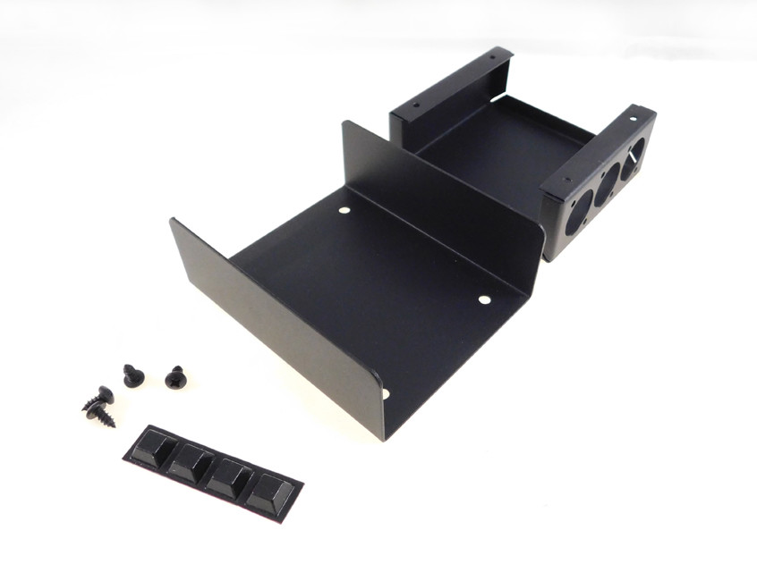 Steel Project Box 4 1/2″ x 3-3/4″” x 1 5/8″ Pre-Punched for 3 “D” Series XLR’s