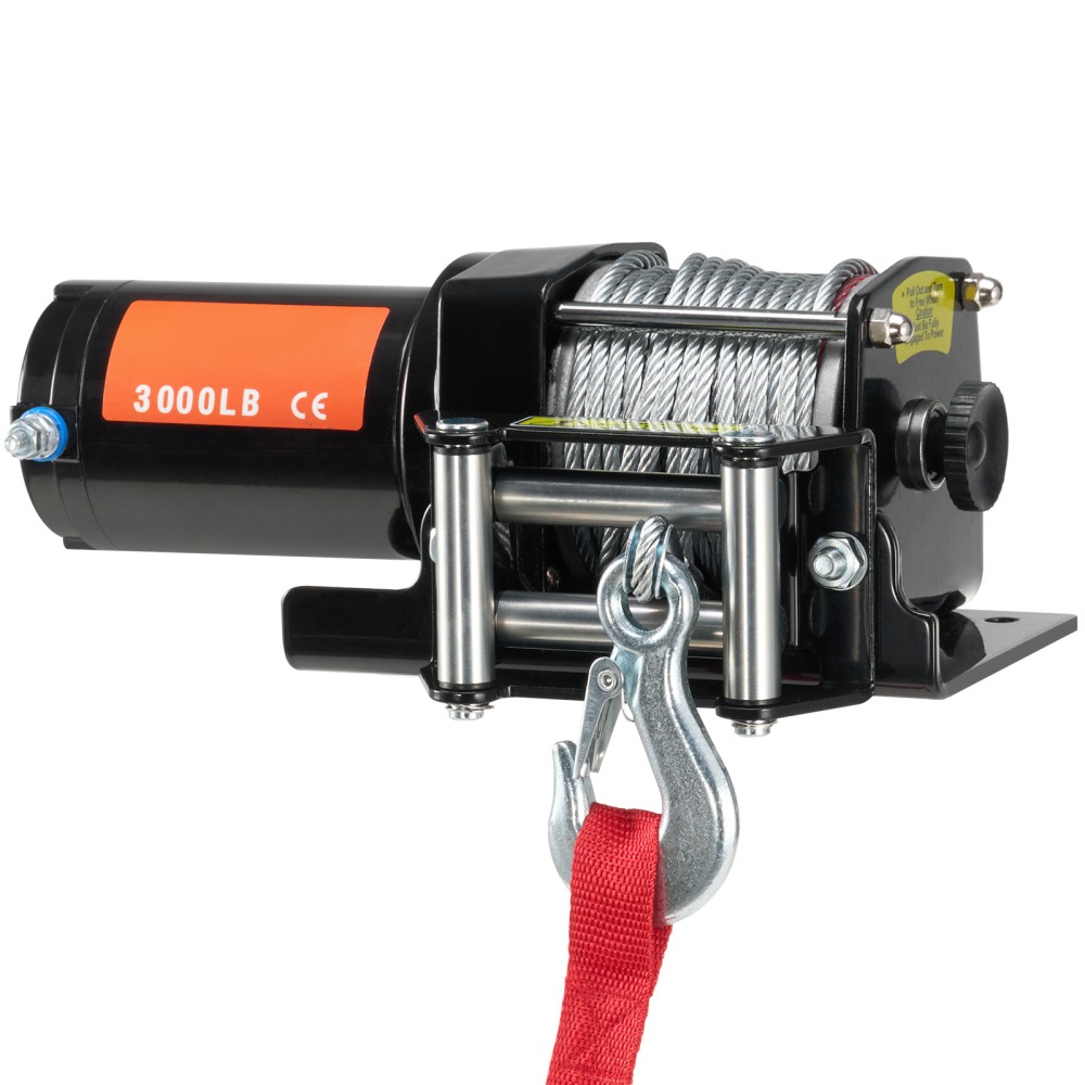 Electric Winch ATV UTV 3000 lb Steel Cable IP55 Waterproof Wired Control