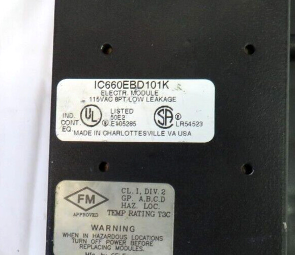 GE Fanuc IC660EBD101K IC660TSD100E Genius I/O Module, FOR PARTS/ REPAIR