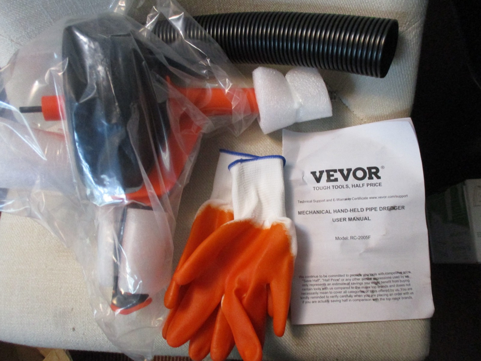 Vevor Mechanical Hand-Held Pipe Dredger Model RC-2005F 25′