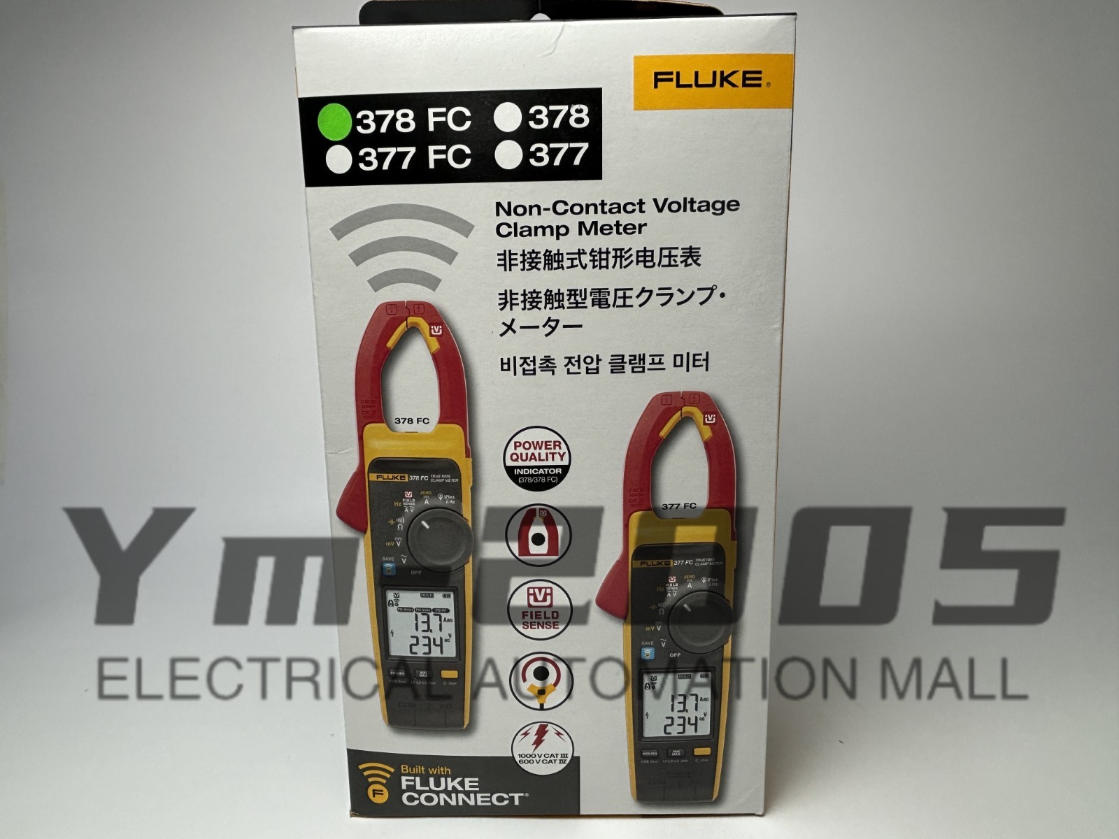 Fluke 378FC AC/DC TRMS Non-Contact Voltage Wireless Clamp w/PQ Indicator & iFlex