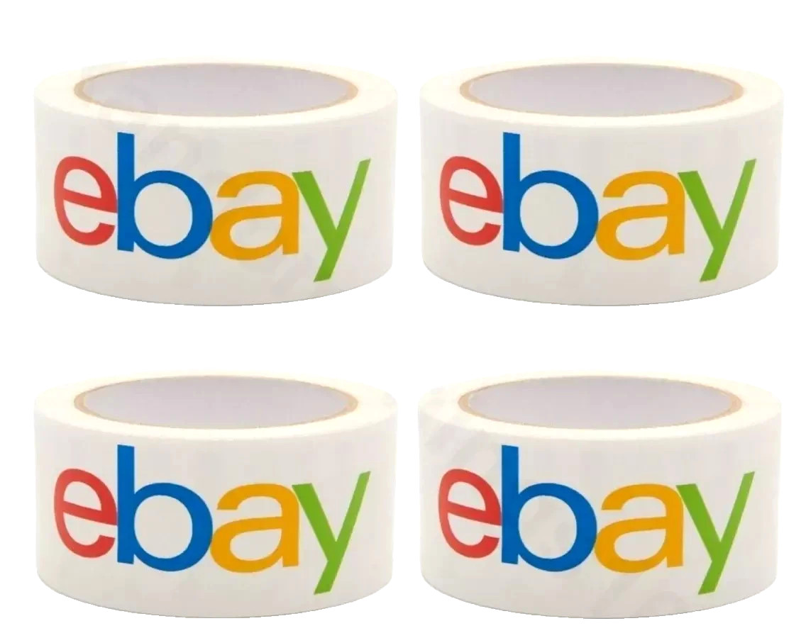 4 Rolls Official eBay Branded Packaging Tape Color Shipping 2″ x 75 yards