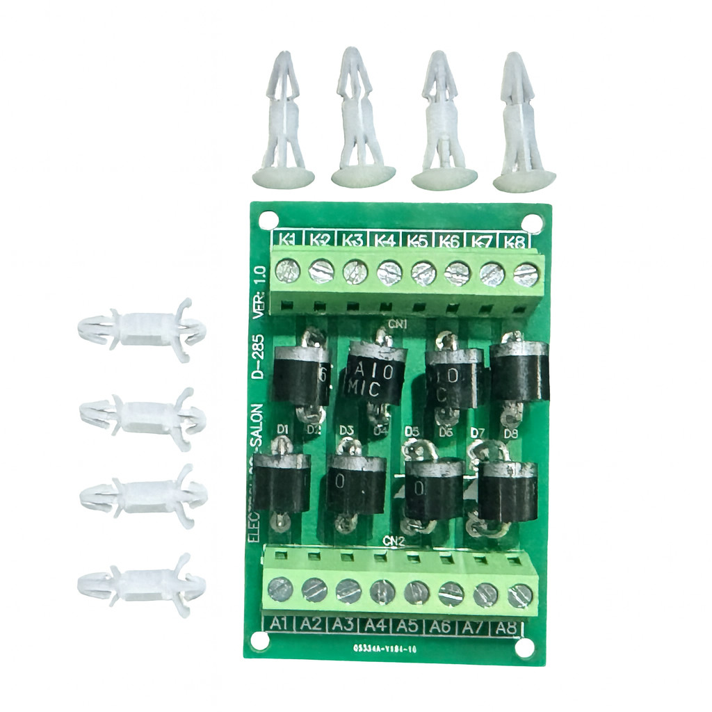 ELECTRONICS SALON 8 Channel 6A10 Diode Board 6A 0 – 1000V + Nylon Rivet Kit