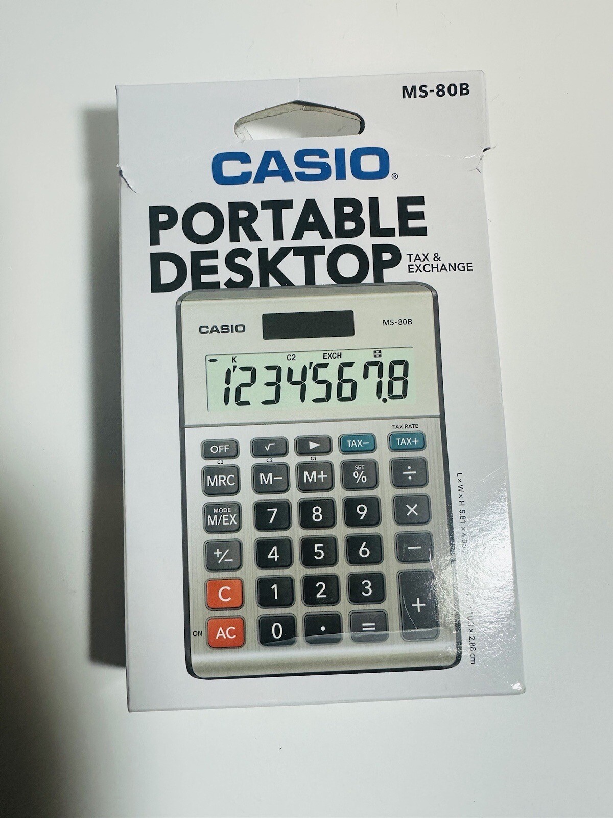 Casio Basic Calculator Portable Small Calculator MS-80B 5.81″ x 4.06″ x 1.13″