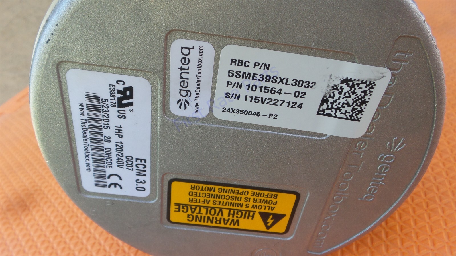 Lennox 33W13 Motor 101564-02 1HP 5SME39SXL3032 1050RPM 120V 240V 72W45 103070-03