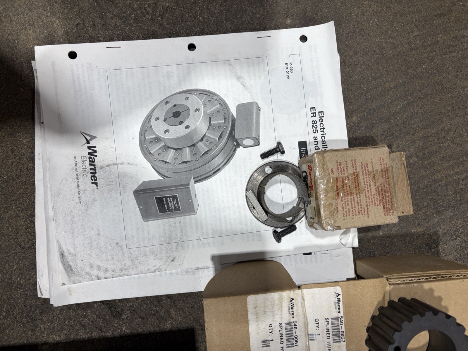 Warner Electric Electrically Released ER-825 and 1225 Normal Duty (626)