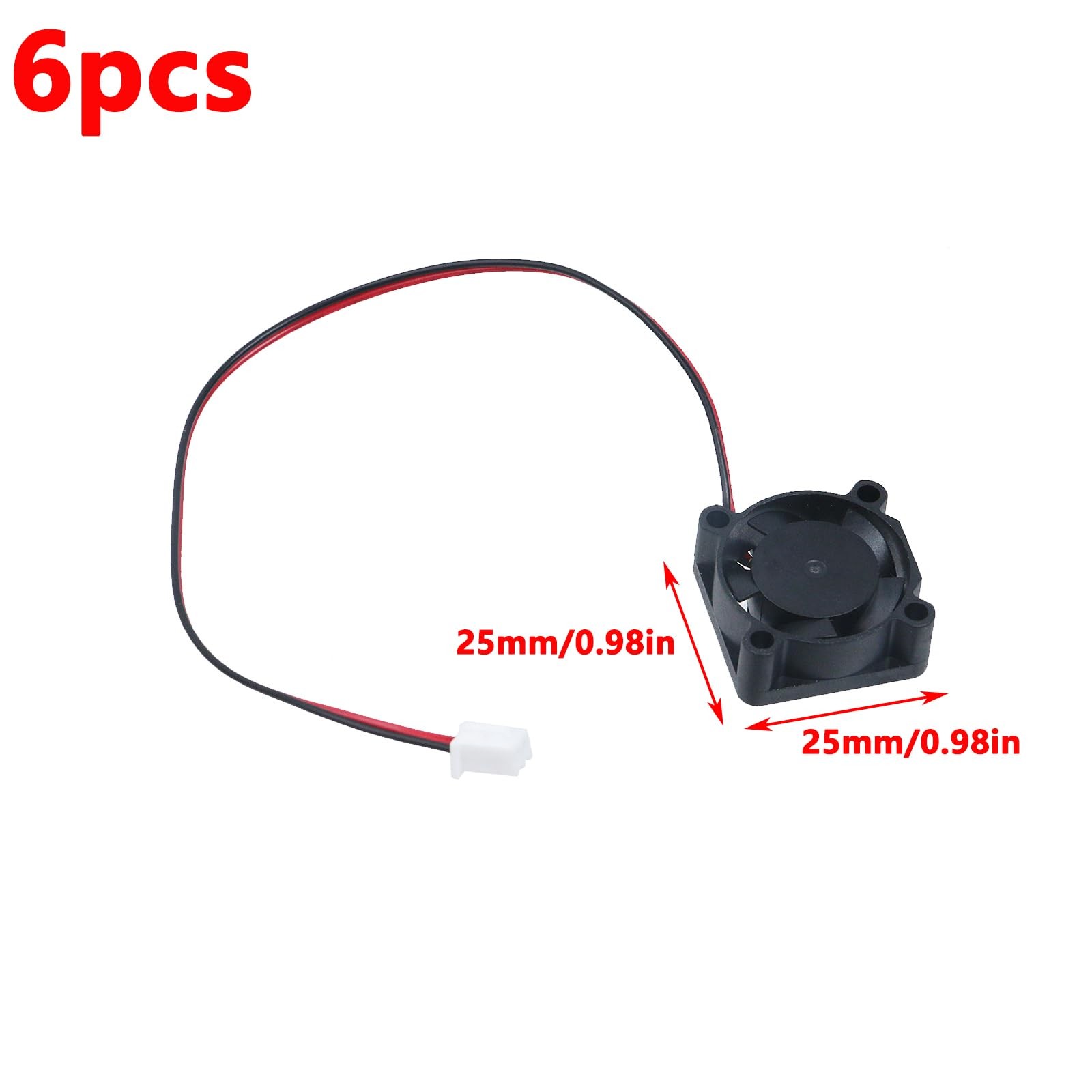 12V 0.1A 2Pin 25mm x25mm x10mm DC Small Mini Brushless Cooling Fan