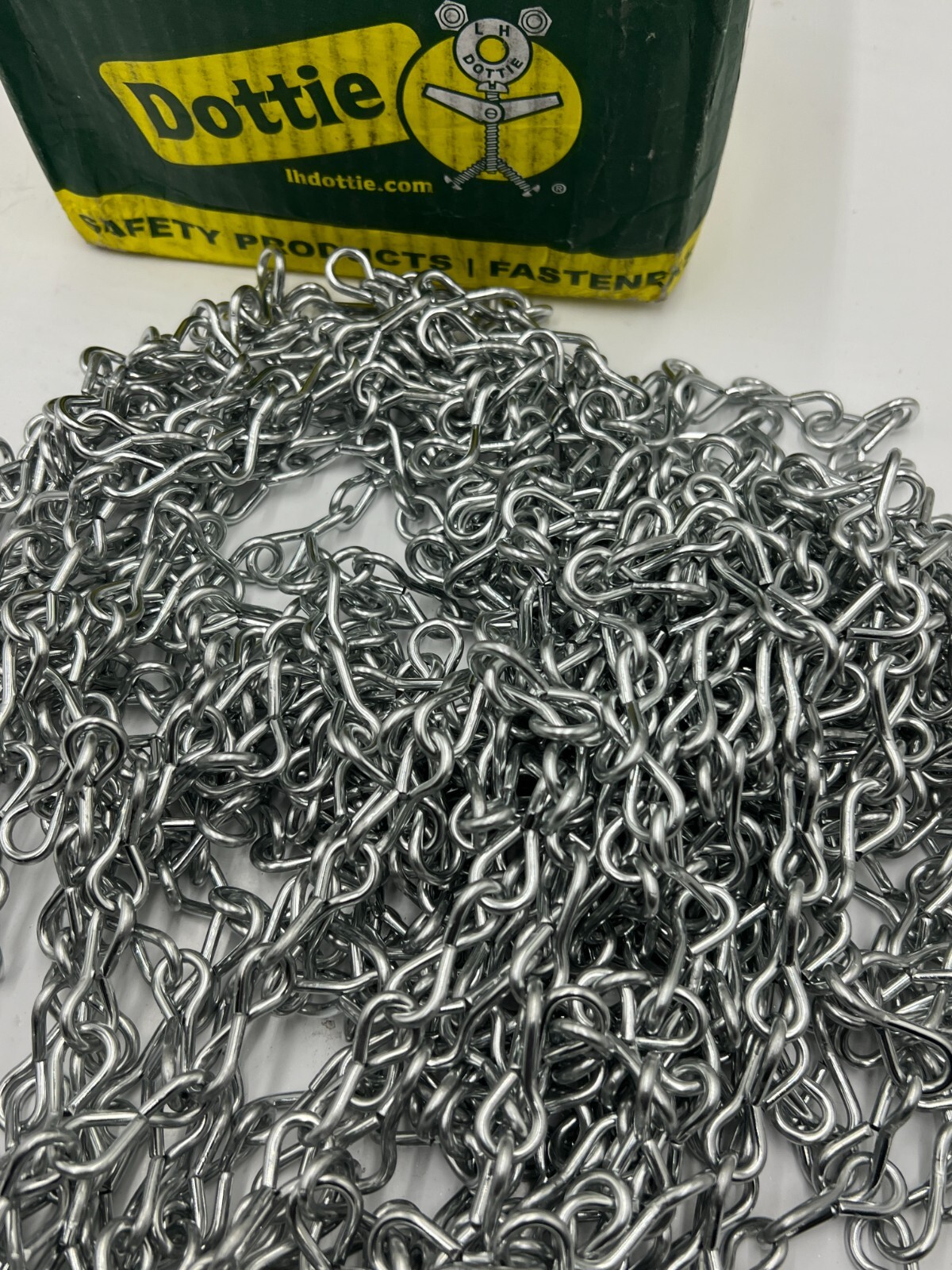 QTY 100 L.H. Dottie #10 Gauge Bright Galvanized Jack Chain Low Carbon Steel