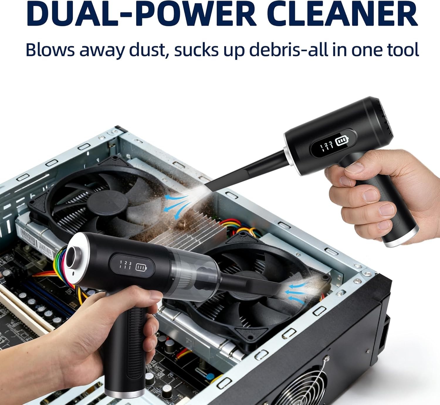 Compressed Air Duster Vacuum Cleaner-100000RPM 4-in-1 -3 Gear Adjustable (New)