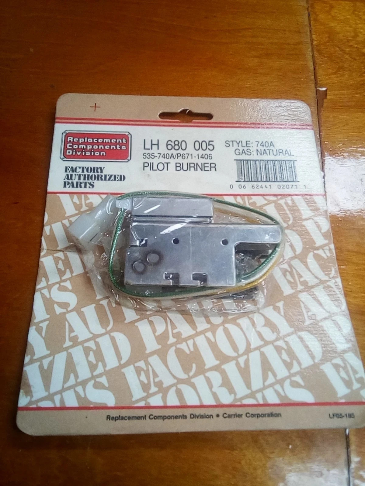 Carrier Replacement Components Division LH680 005 Pilot Burner Gas Natural 740A