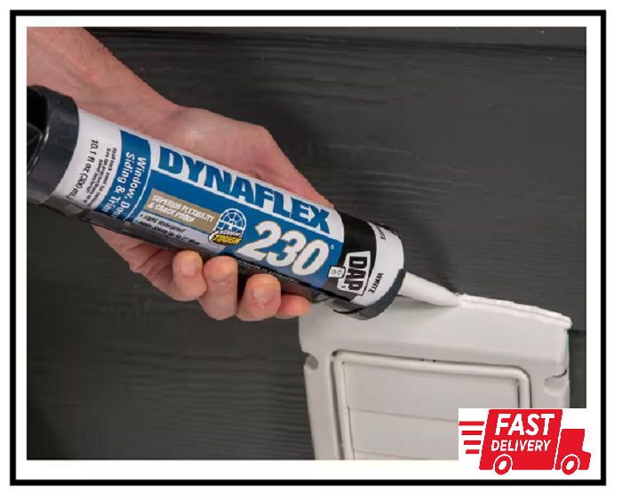 DAP Dynaflex 230 10.1 oz. White Premium Elastomeric Exterior/Interior Window, Do