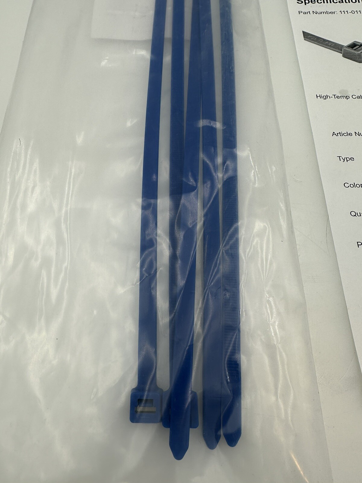 HellermannTyton 111-01125 HighTemp Cable Tie T120R-TZ Blue ETFE 15.2″ 5/PKG NEW