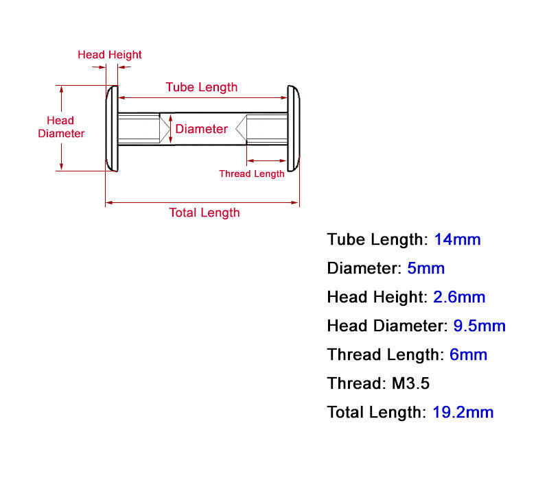 High Quality Knife Handle Rivet Fastening Screws Knives Making Material DIY