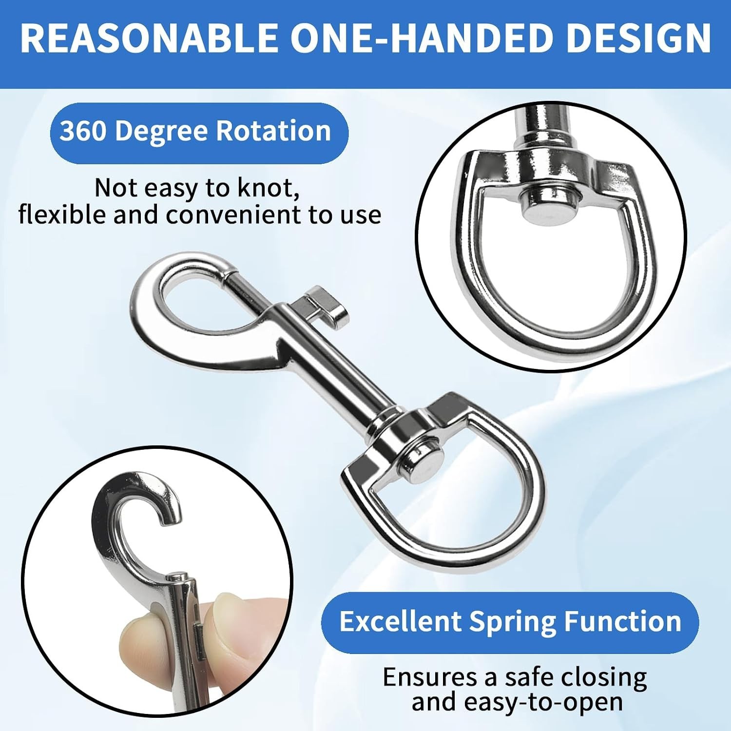 12 Pcs Zinc Alloy Swivel Eye Bolt Snap Hooks for Leashes and Flags
