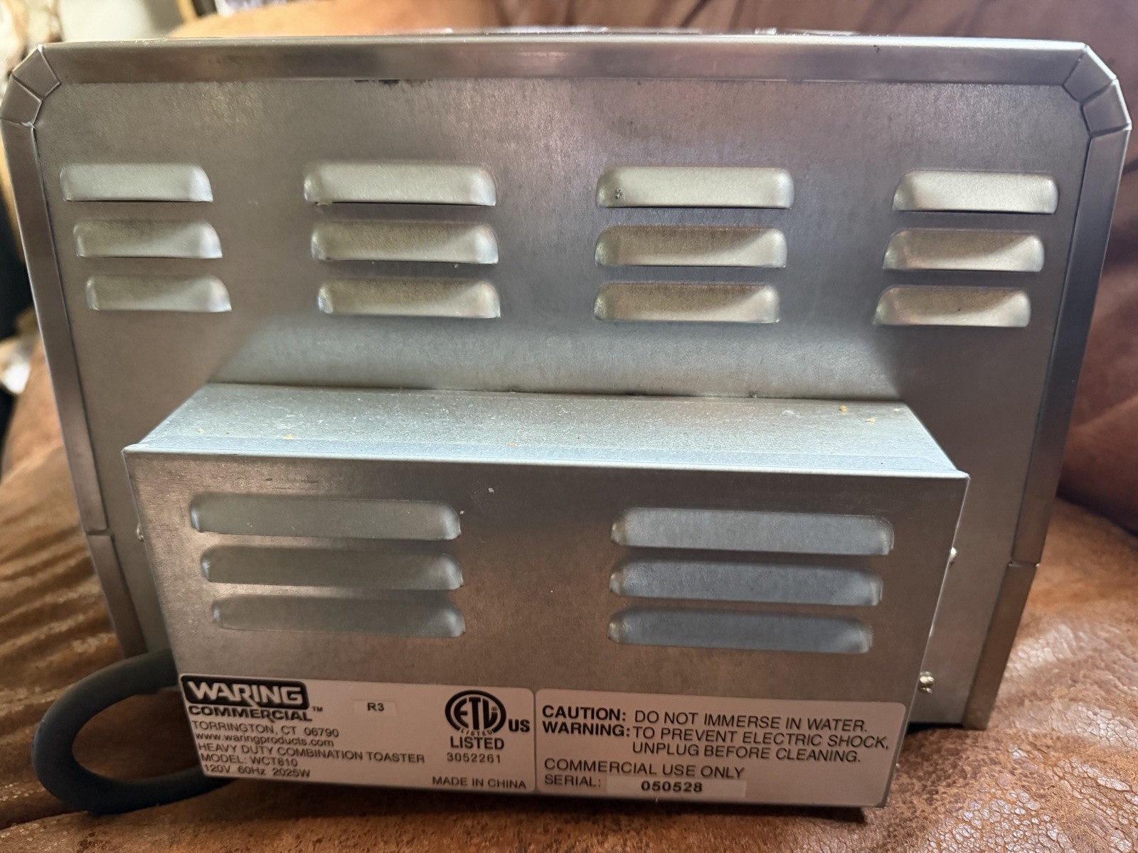 WARING Commercial Toaster Heavy Duty 4 Slot Combination Model WCT810