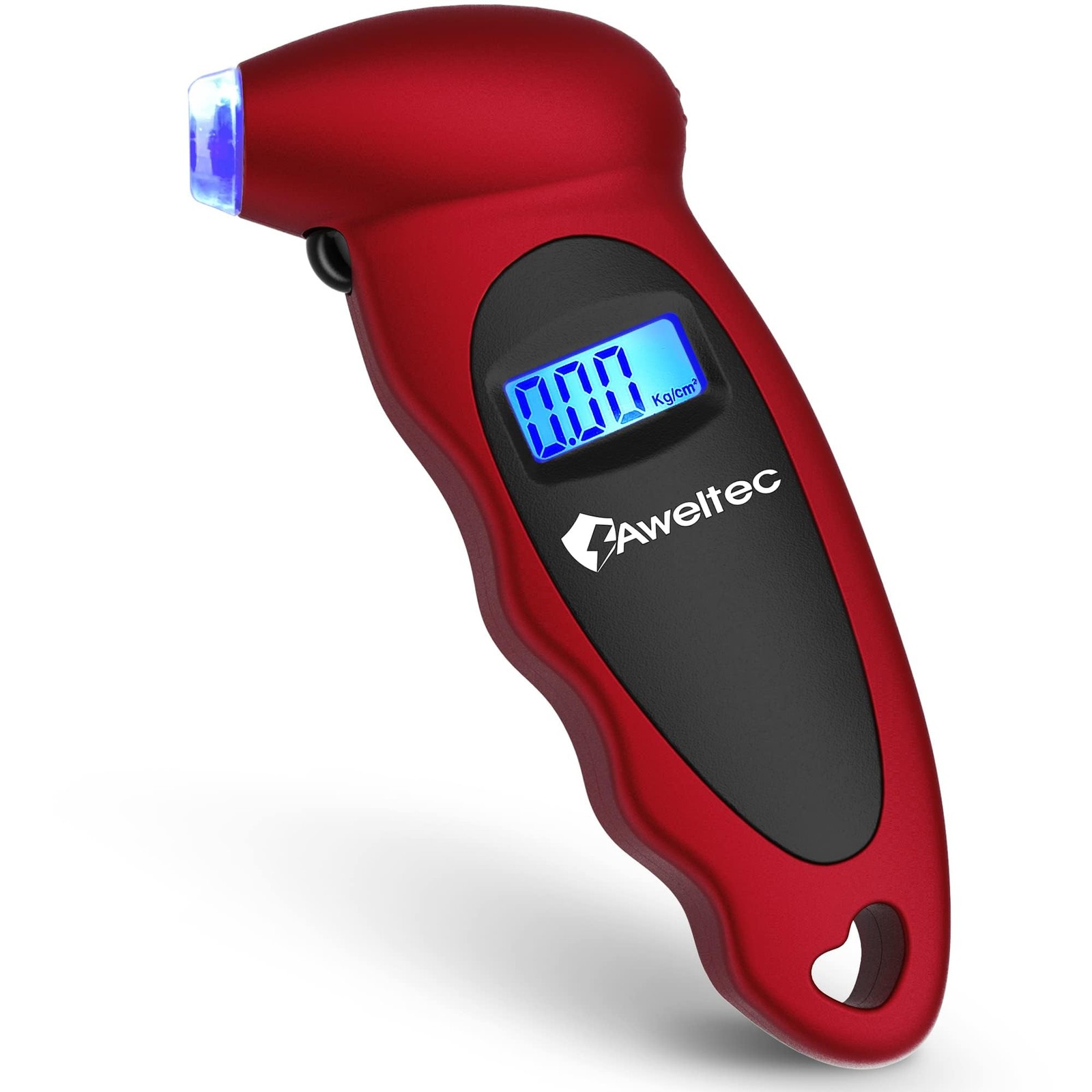 AWELTEC Digital Tire Pressure Gauge,Accurate Air Gauge 1 Pack, Red(1PK)