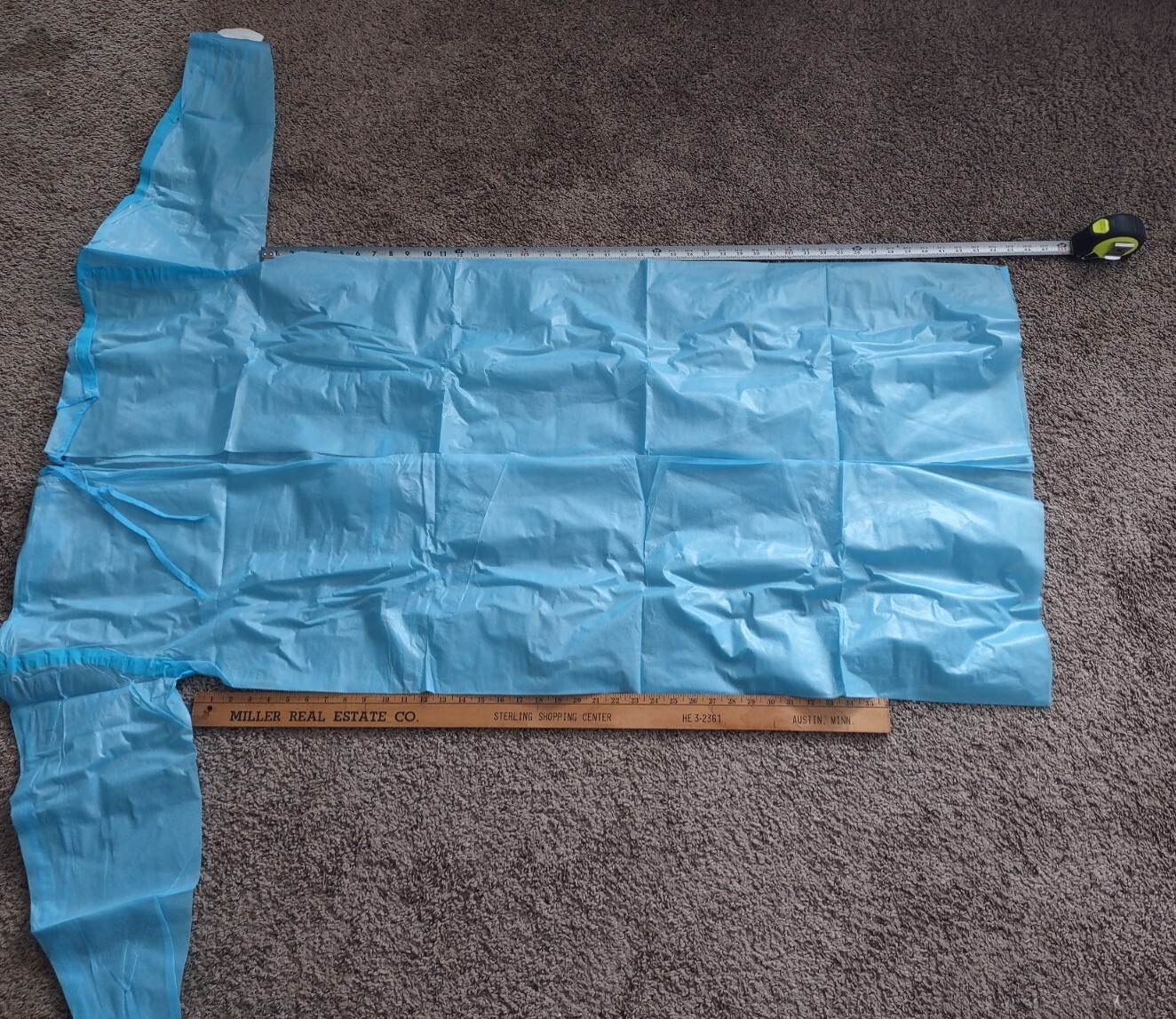 130 Blue Non-Woven Level 3 Isolation Gown Knit Cuff Fluid Resistant 70%PP 30%PE