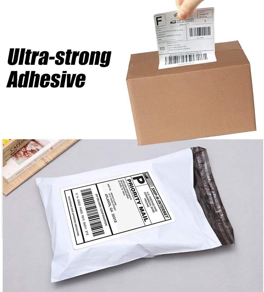 Fanfold 4 x 6 Direct Thermal Shipping Labels with Perforations, 500 Labels, P…