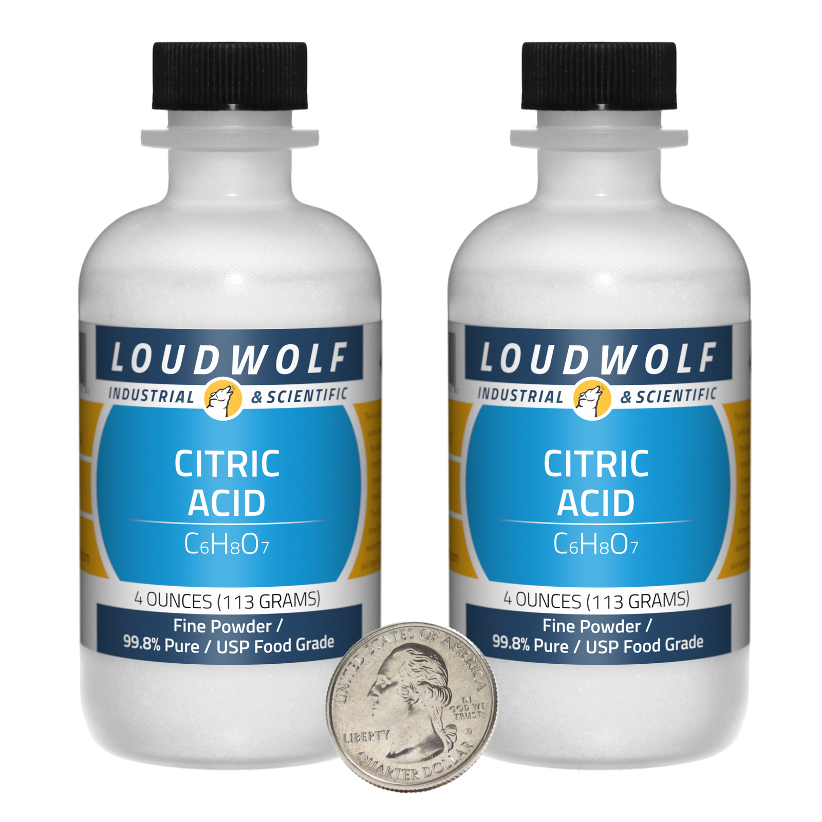 Citric Acid / 8 Ounces / 2 Bottles / 99.8% Pure USP Food Grade / Fine Powder