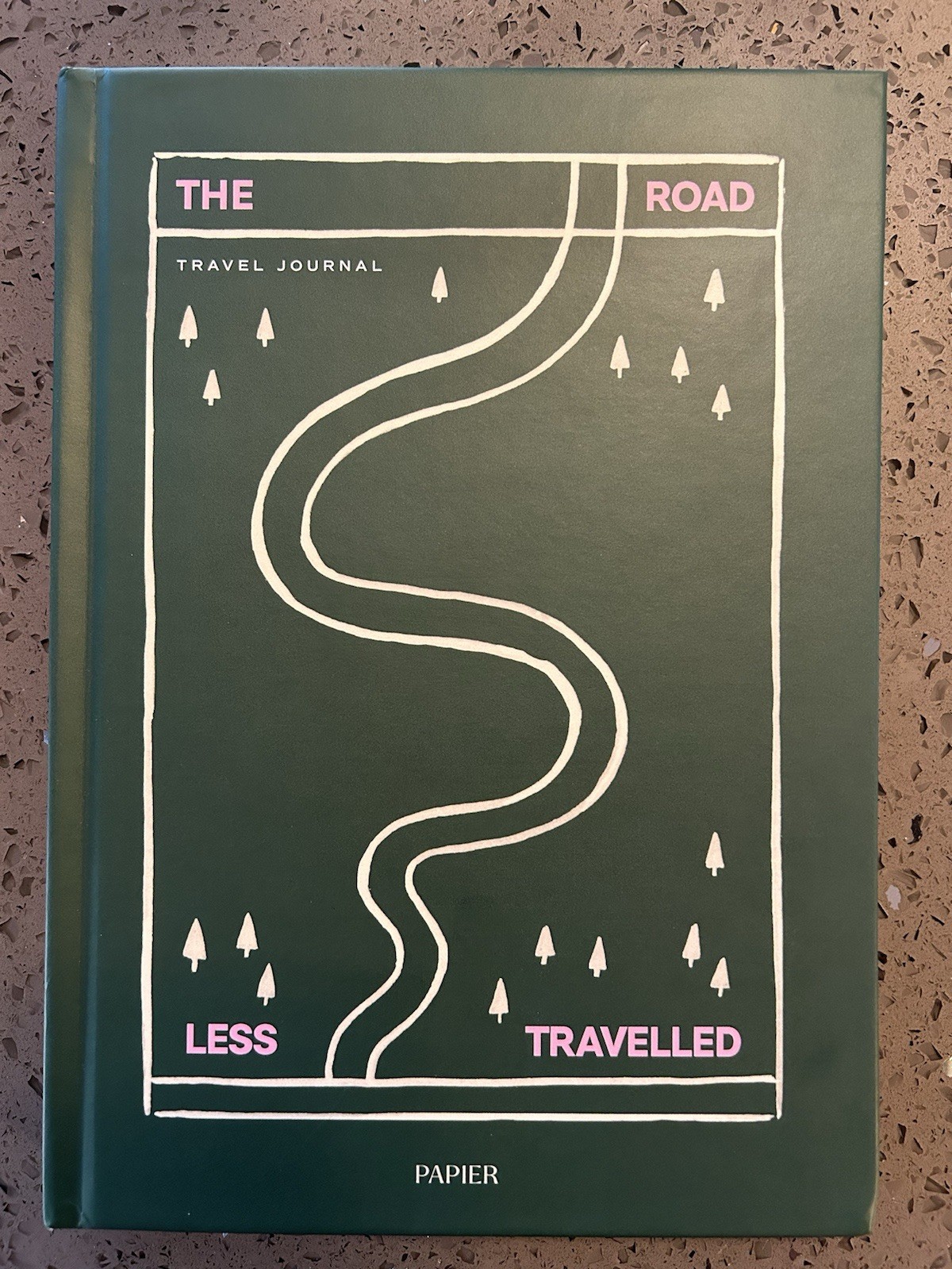 Travel Journal Papier Off Piste Brand New Green Road Less Travelled Journal