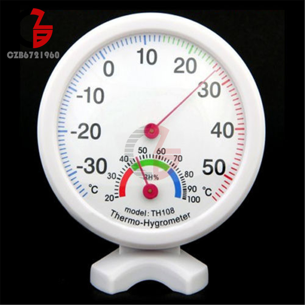 Large Dial Indoor Hygrometer Humidity Thermometer Temp Temperature Meter TH108