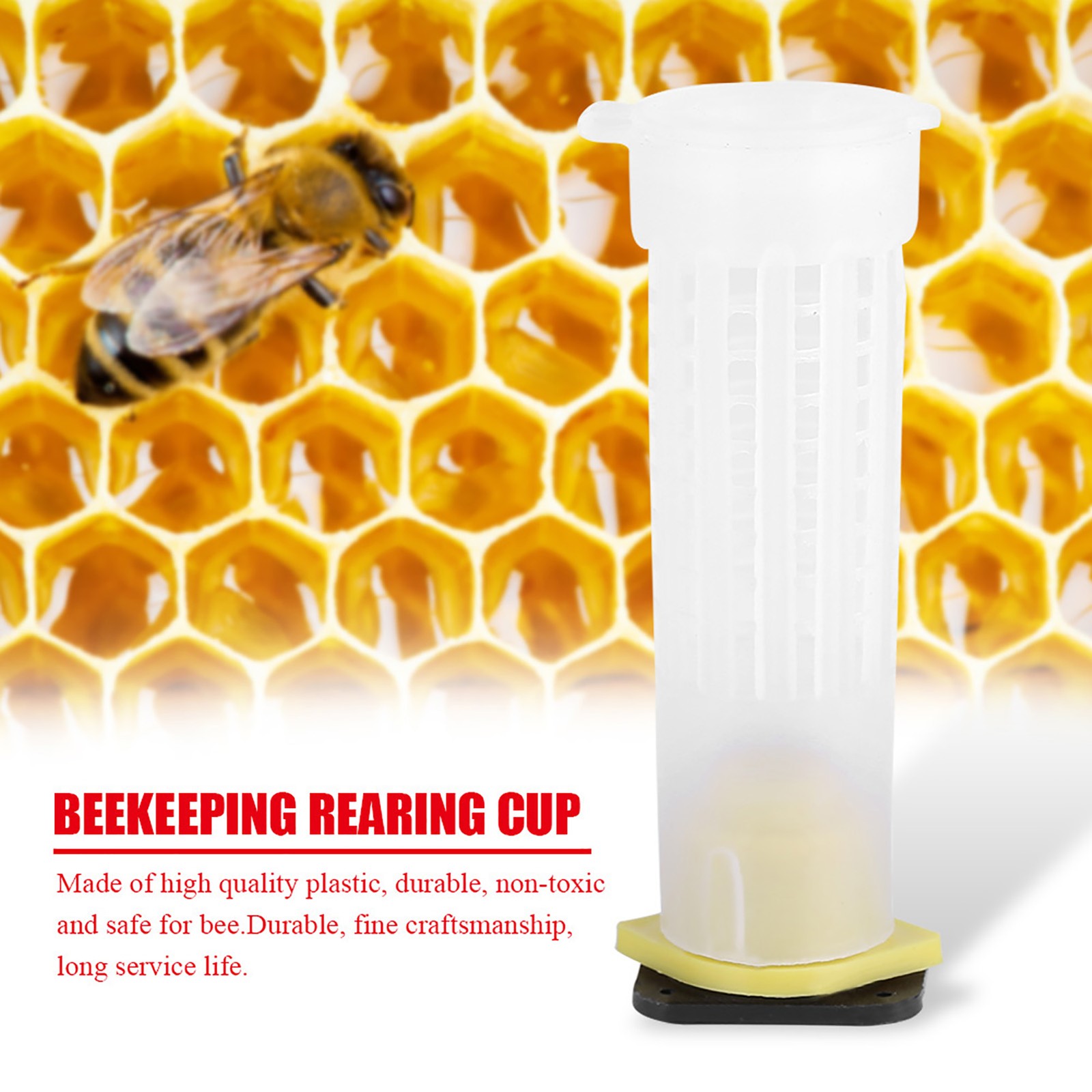 50Pcs Beekeeping Rearing Cup Kit Bee Queen Cages Roller Beekeeper Tool Equipment
