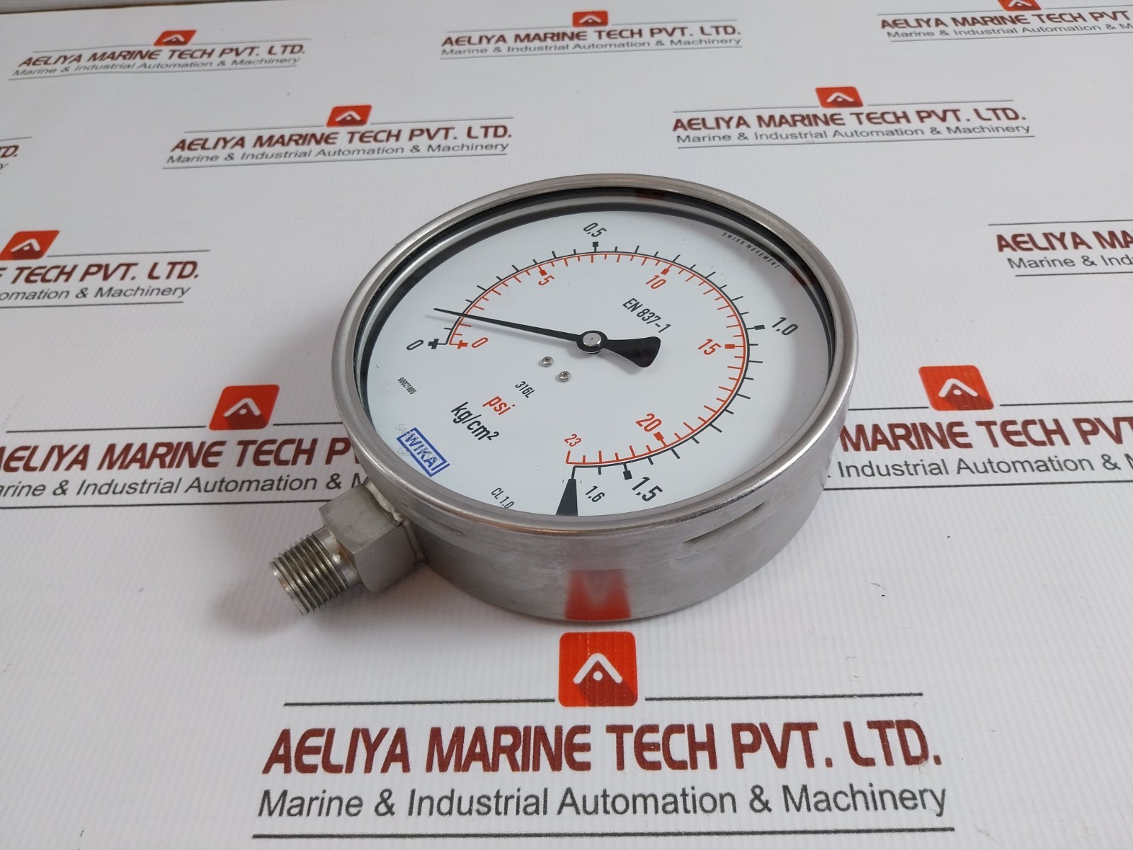 WIKA 232.50.160 Pressure Gauge 0 To 23 PSI-1.6 KG/CM2