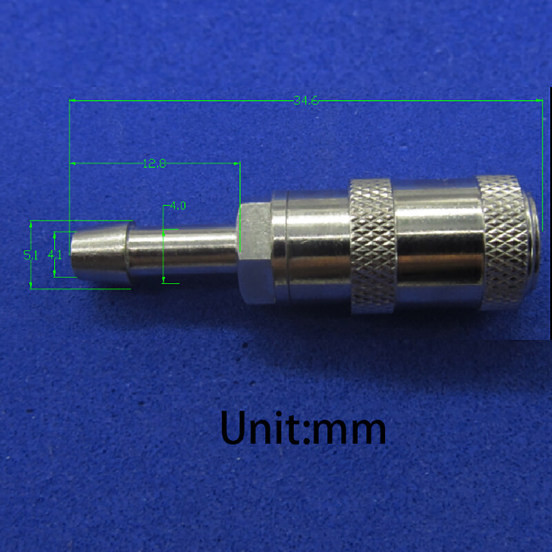 Universal Metal Airway Connector,NIBP Cuff Connector, Air Hose Tube Adapter,1Set