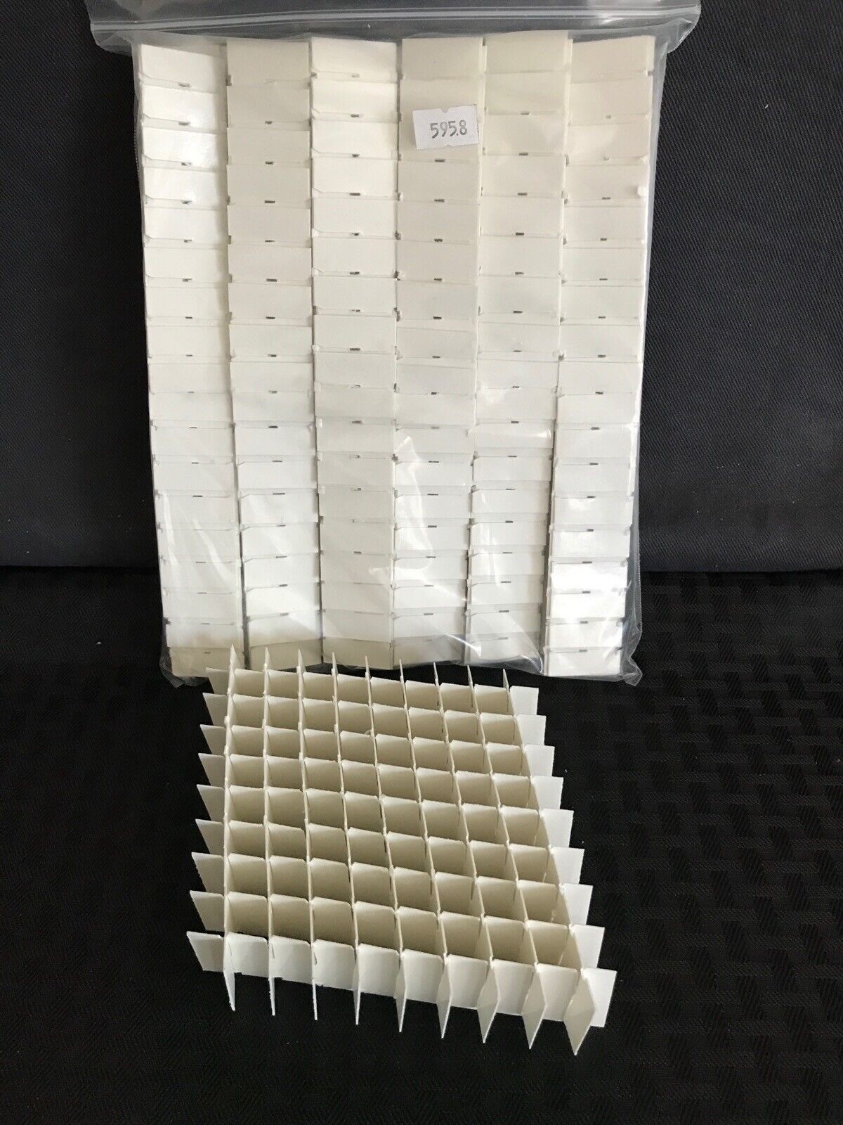 (12) Fiberboard 100-Place Grid Divider for 5” x 5” Cryo Vial Freezer Box 5958