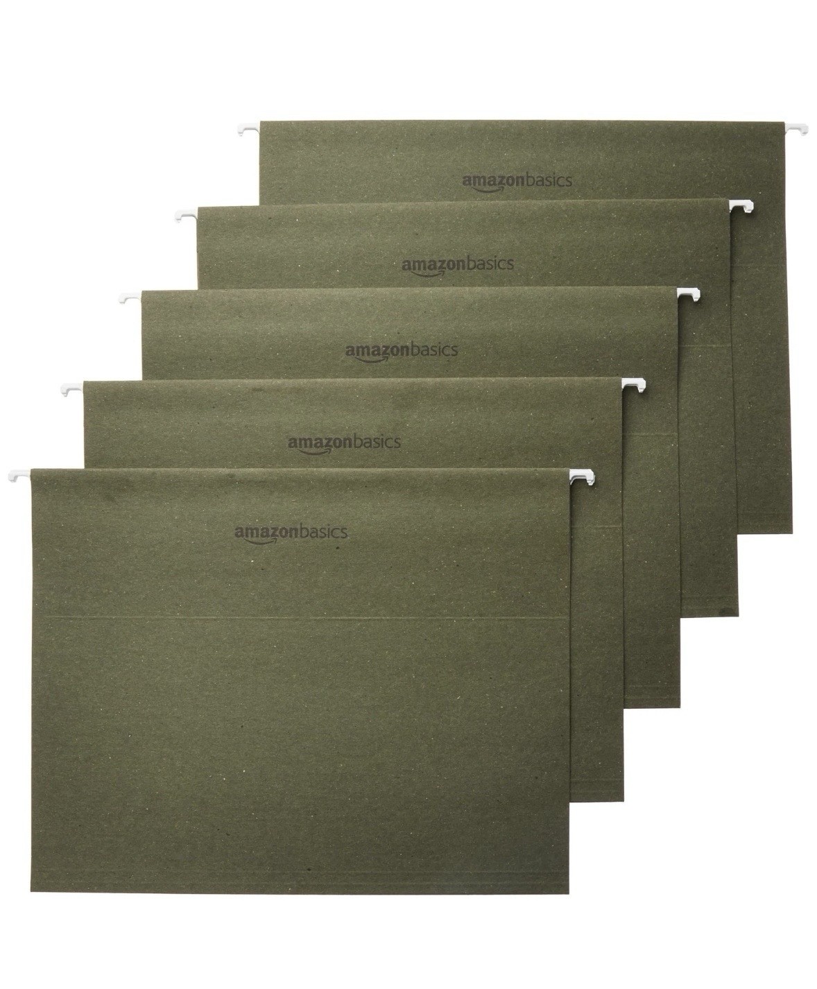 Amazon Basics Hanging File Folders with Adjustable Tabs, 25 Pack, Green