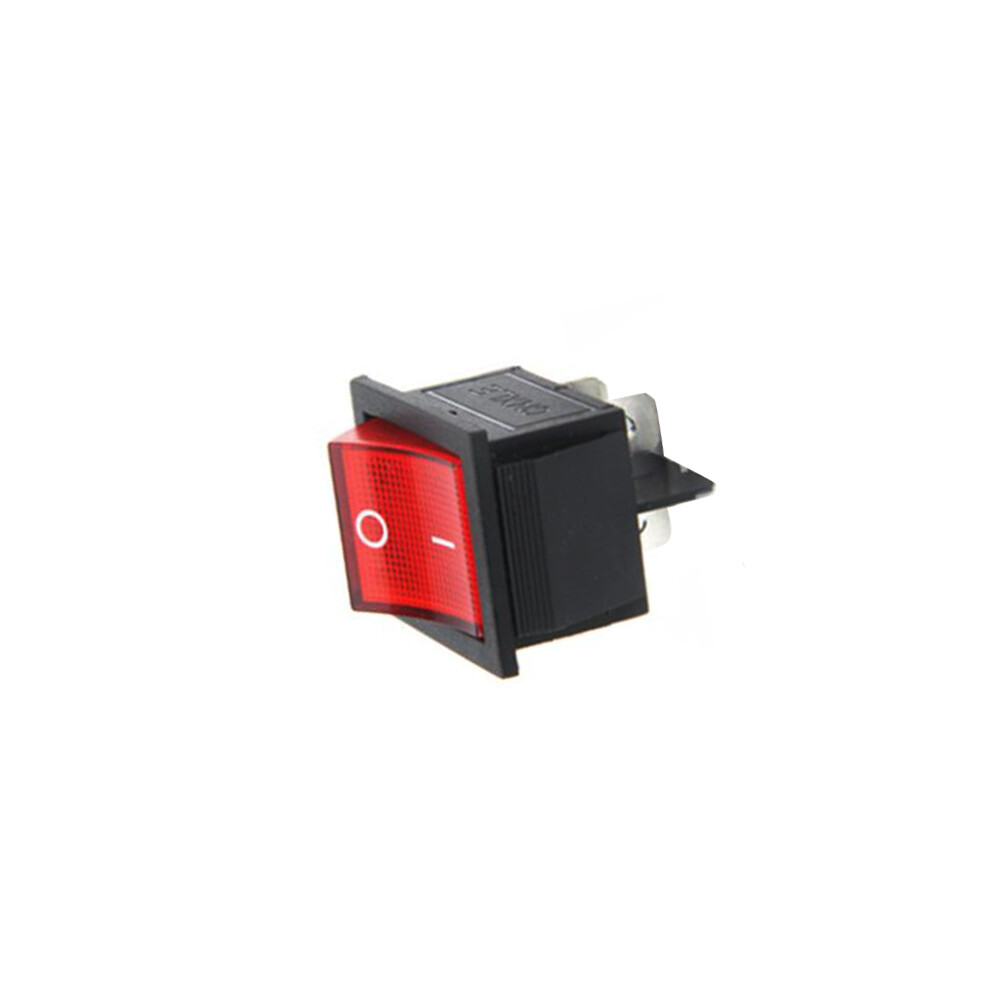 2 PCS Red Button On-Off 4 Pin DPST Boat Rocker Switch For 16A 250V 20A 125V AC