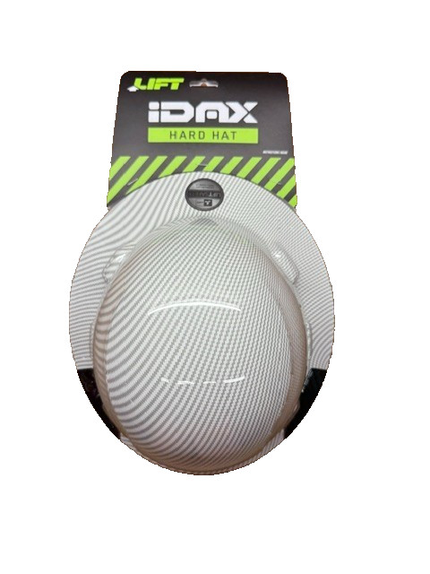 Lift Safety iDAX – Vented Hard Hat – WHITE Carbon HIDV-24CW