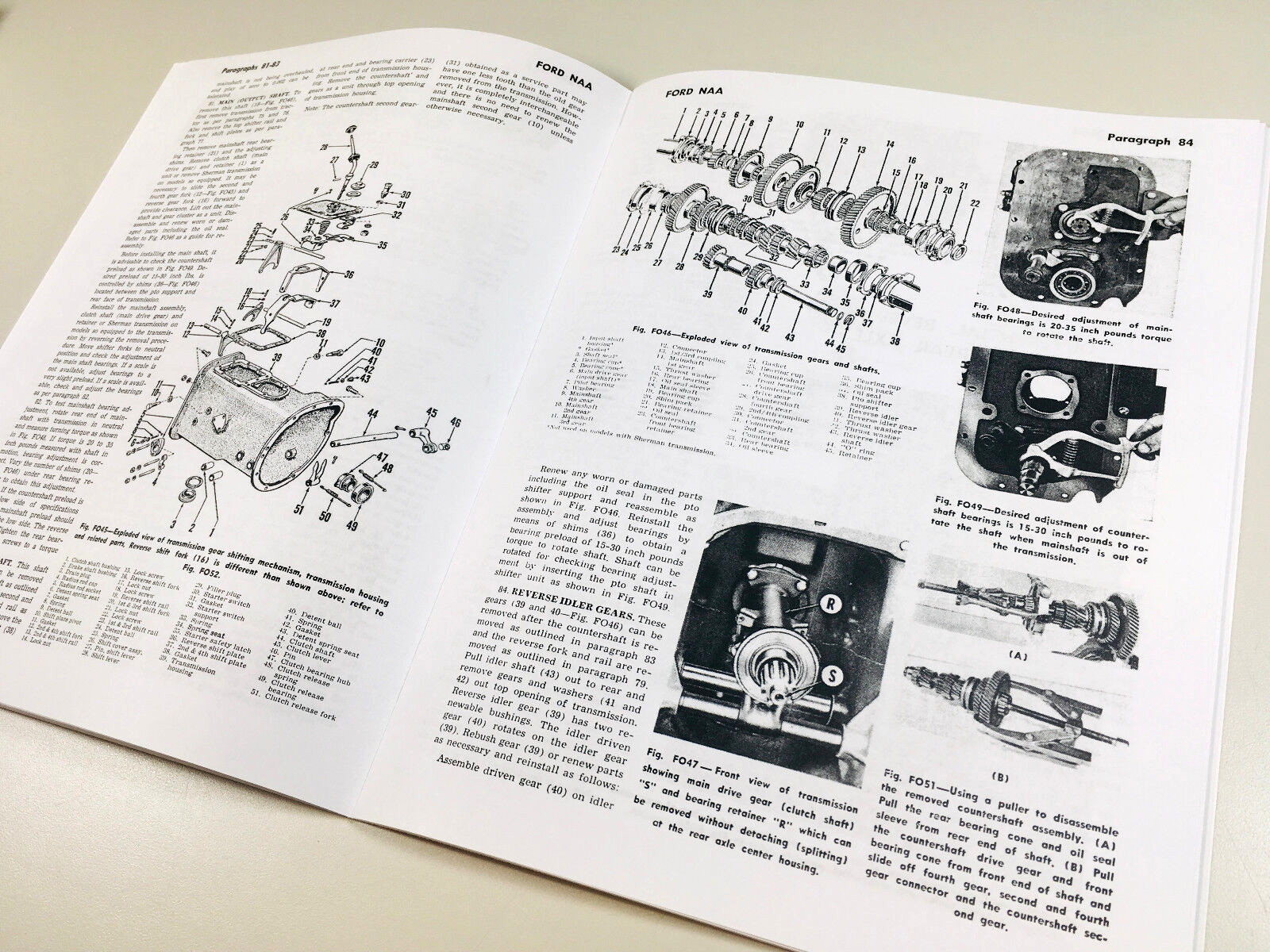 Ford Naa 1939-1953 Tractor Service Parts Operators Manual Shop Repair Set